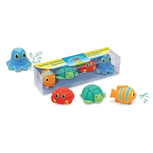 Melissa & Doug Sunny Patch Seaside Sidekicks Squirters with 4 Animals | Bath Toys for Infants & Toddlers (6+ Months) thumbnail 9