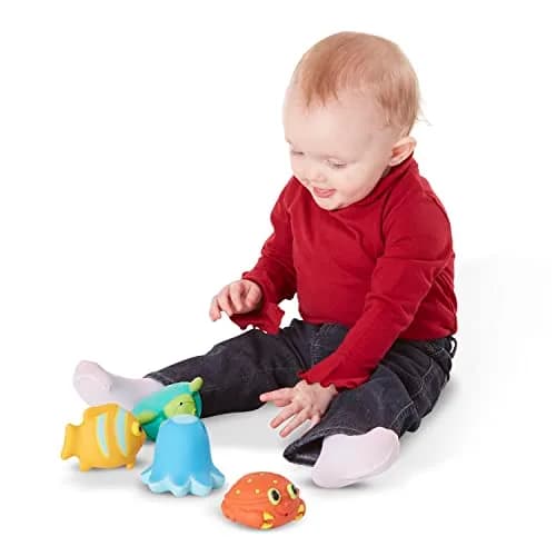 Melissa & Doug Sunny Patch Seaside Sidekicks Squirters with 4 Animals | Bath Toys for Infants & Toddlers (6+ Months) thumbnail 2