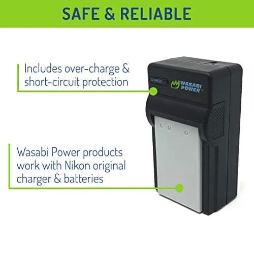 Wasabi Power Battery (2-Pack) & Charger for Nikon EN-EL5 | Compatible with Nikon Coolpix 3700, 4200, 5200, 5900, P3, P4, P80, P90, P100, P500, P510, P520, P530, P5000, P5100, P6000, S10 thumbnail 4