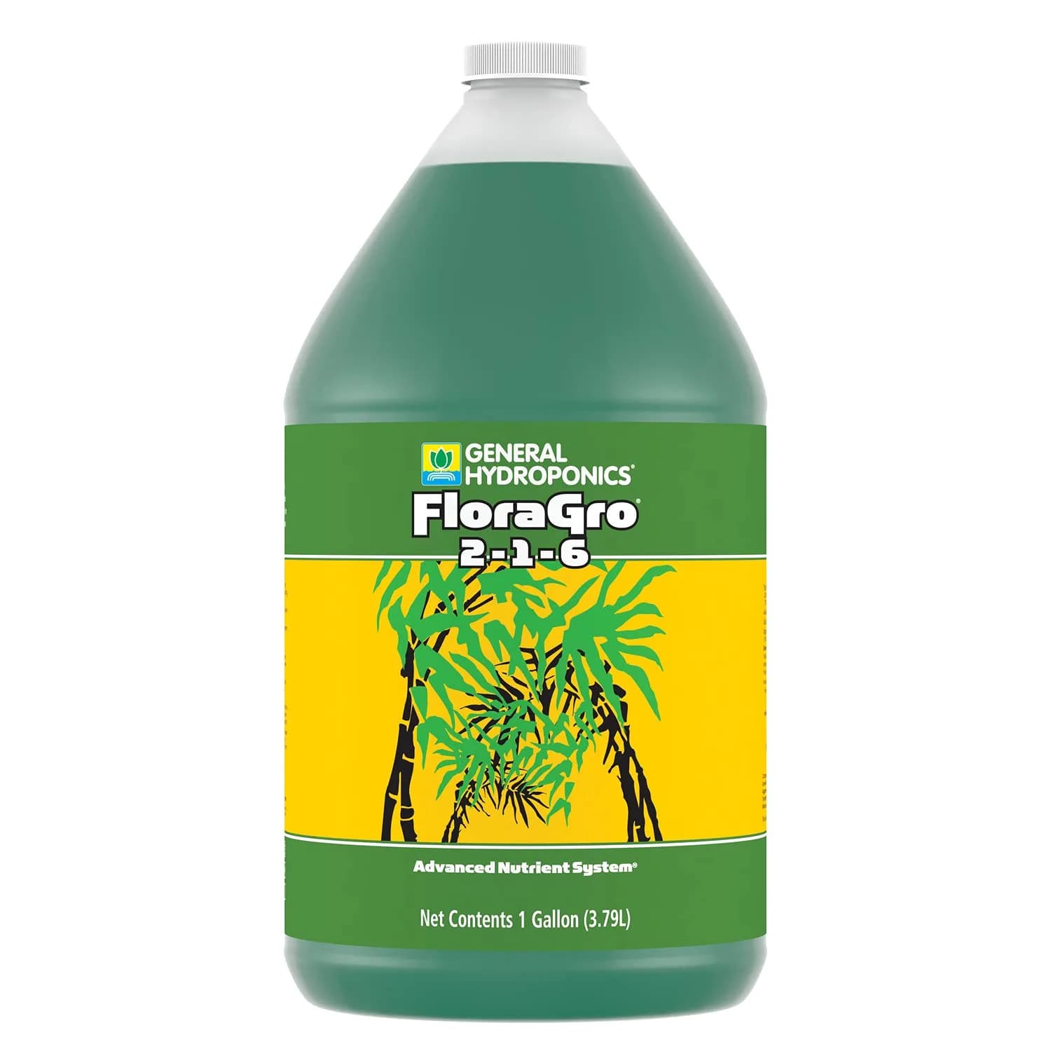 General Hydroponics FloraGro Liquid Nutrient Fertilizer 1 Gallon (3.78 L) | Stimulates Vegetative Growth - main product image