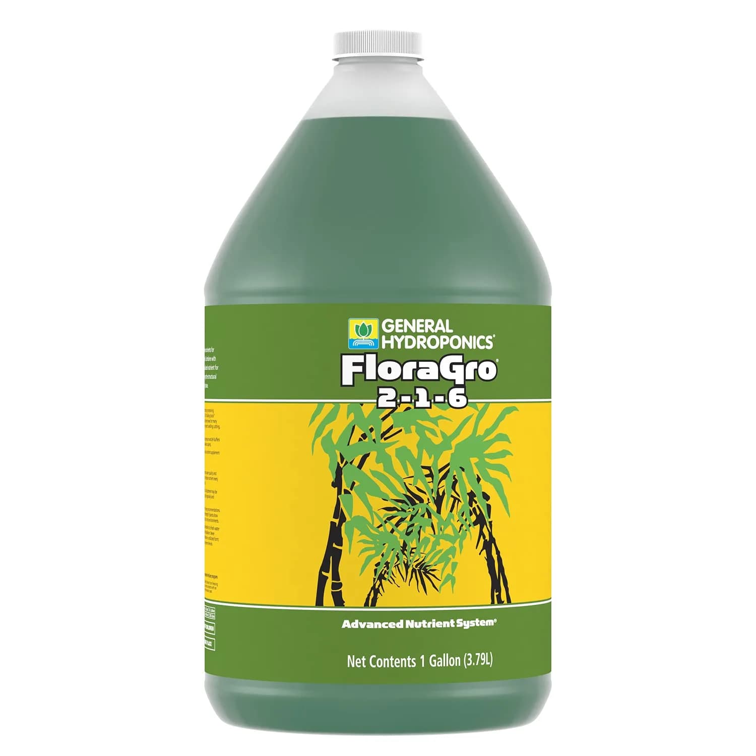 General Hydroponics FloraGro Liquid Nutrient Fertilizer 1 Gallon (3.78 L) | Stimulates Vegetative Growth - view 3