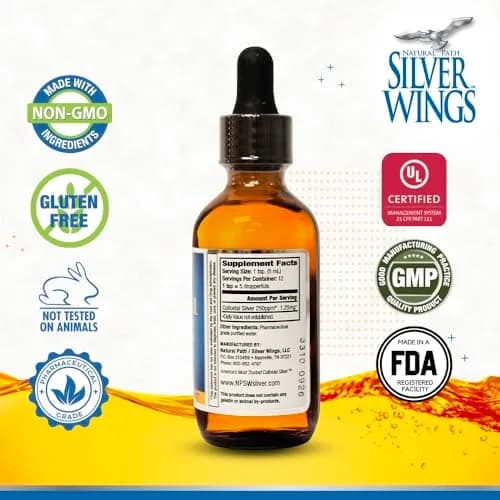 Natural Path Silver Wings Colloidal Silver Liquid 250ppm (7394ml) | Enhanced Immune Support thumbnail 2