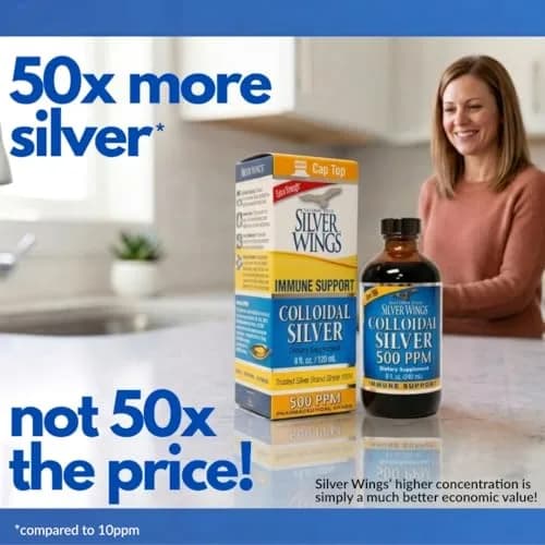 Natural Path Silver Wings Colloidal Silver 500 PPM (236ml / 8 Fl Oz) | High Potency Immune Support thumbnail 3