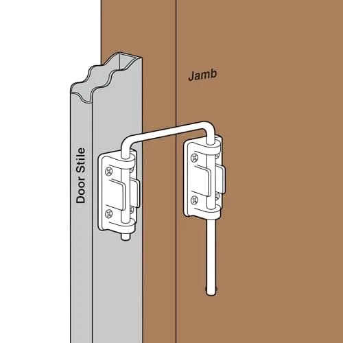 Prime-Line Patio Sliding Door Loop Lock, Child Safety & Security, Chrome | Reinforces Existing Hardware (120 chars) thumbnail 4