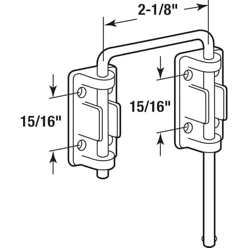 Prime-Line Patio Sliding Door Loop Lock, Child Safety & Security, Chrome | Reinforces Existing Hardware (120 chars) thumbnail 3