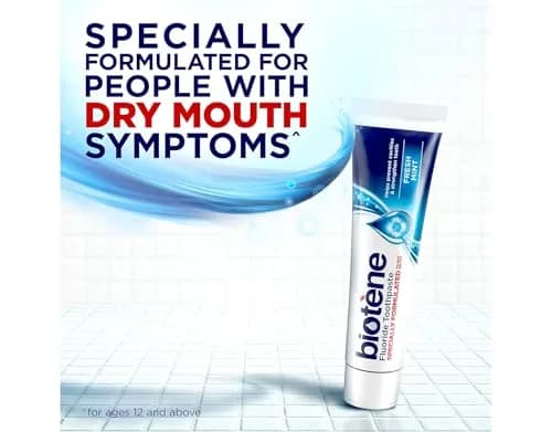 Biotène Fresh Mint Fluoride Toothpaste 122g (4.3 oz) | Cavity Protection & Dry Mouth Relief thumbnail 7