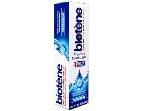 Biotène Fresh Mint Fluoride Toothpaste 122g (4.3 oz) | Cavity Protection & Dry Mouth Relief thumbnail 2