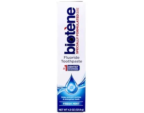 Biotène Fresh Mint Fluoride Toothpaste 122g (4.3 oz) | Cavity Protection & Dry Mouth Relief thumbnail 3