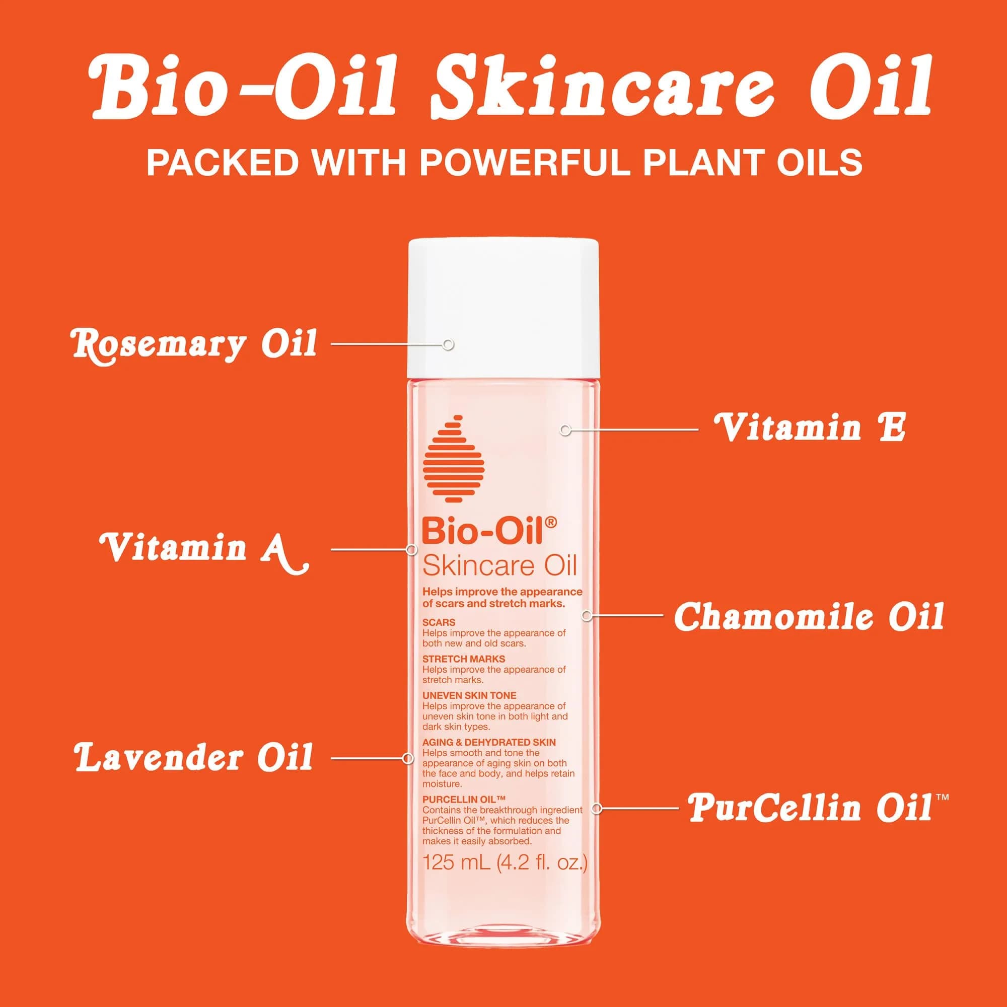 Bio-Oil Skincare Body Oil Serum with Vitamin E & A, 4.2 Fl Oz - Dermatologist Recommended for Scars & Stretch Marks - view 6