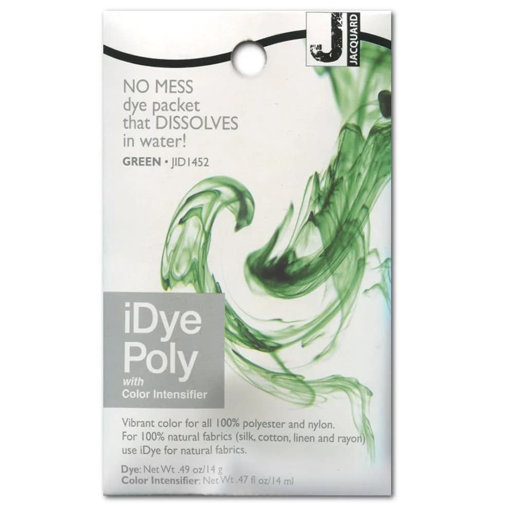 Jacquard iDye Poly Fabric Dye Green 14g (0.49 Oz) | For Synthetics & Plastics - main product image