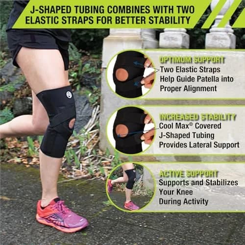 Pro-Tec Athletics J-Lat Knee Patella Support, Right, XX-Large | Patella tracking control with lateral straps thumbnail 4