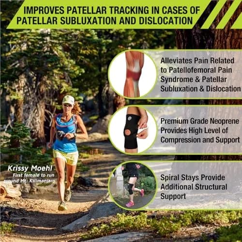 Pro-Tec Athletics J-Lat Knee Patella Support, Right, XX-Large | Patella tracking control with lateral straps thumbnail 3