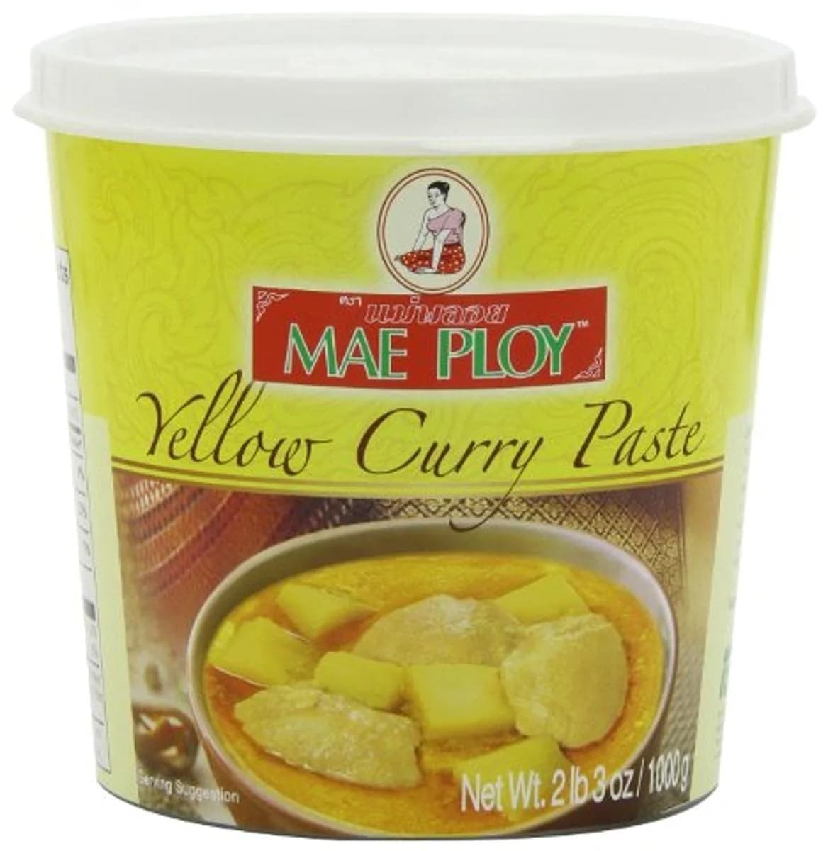 Mae Ploy Yellow Curry Paste 1kg (35 Fl Oz) | Authentic Thai Flavor for Indian Kitchens - main product image