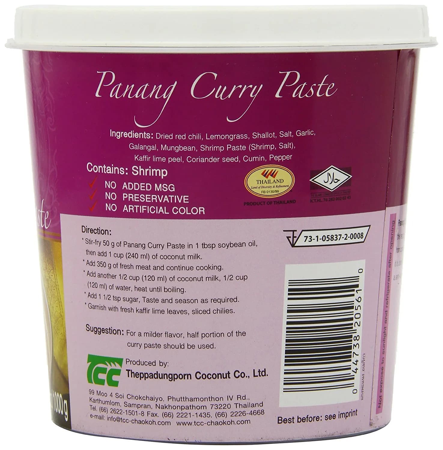 Mae Ploy Panang Curry Paste 1kg (35oz) | Authentic Thai Flavor for Indian Kitchens - view 2
