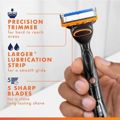 Gillette Fusion5 Power Razor Blade Refills for Men, 8 Count | 5-Blade Technology for Smooth Shaves thumbnail 3