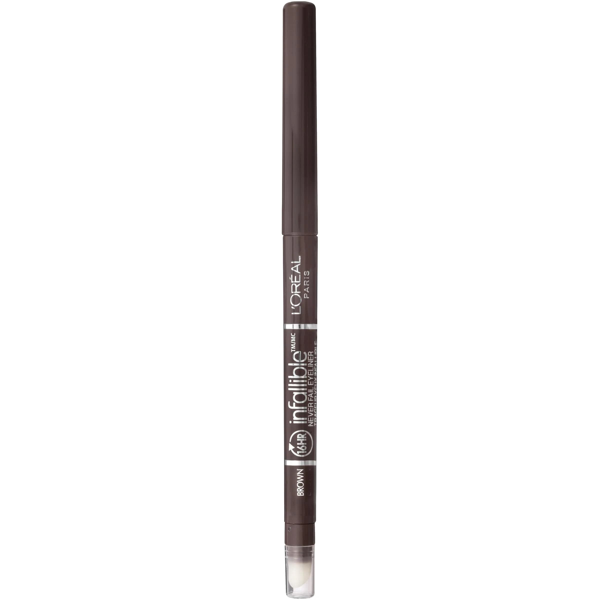 L'Oreal Paris Infallible Never Fail Mechanical Eyeliner Slate | 2 Pack, 0.008 oz. | Fade-proof, 16HR — Brown