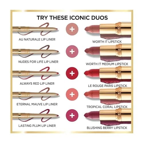 L'Oreal Paris Colour Riche Lipstick Le Rouge Paris Satin Finish 3.69g (0.13 oz) | Hydrating Creamy Color thumbnail 6