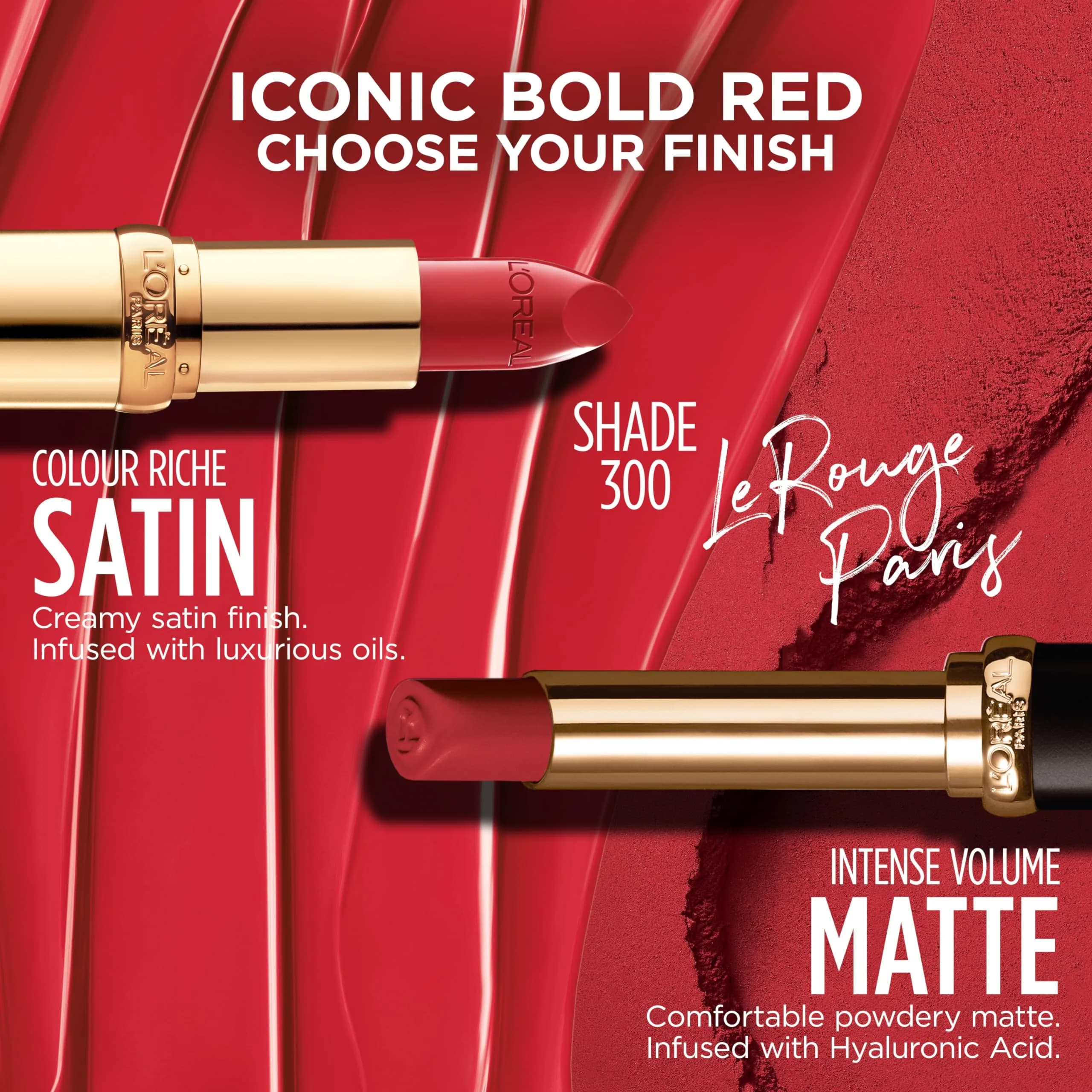 L'Oreal Paris Colour Riche Lipstick Le Rouge Paris Satin Finish 3.69g (0.13 oz) | Hydrating Creamy Color - view 7