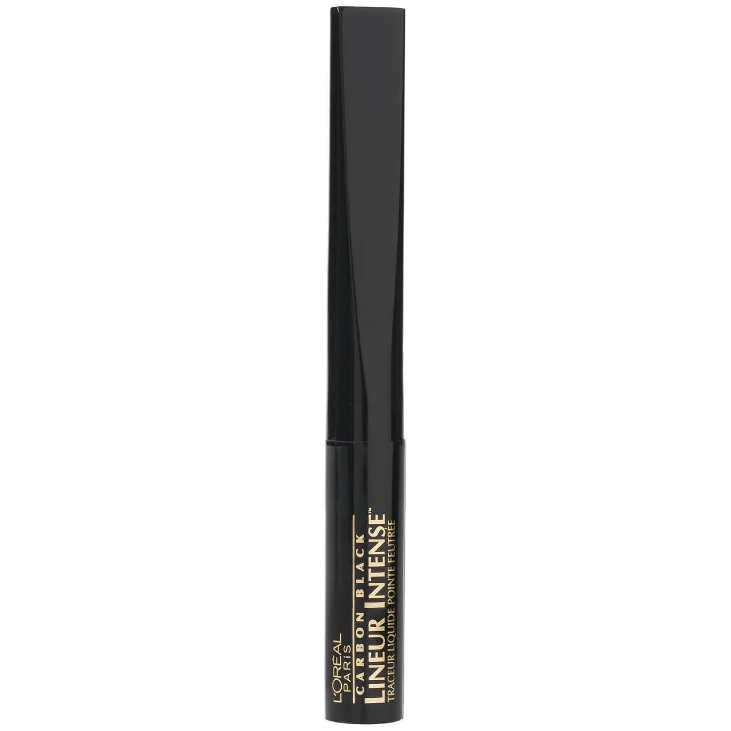 L'Oreal Paris Lineur Intense Felt Tip Liquid Eyeliner, Carbon Black, 0.05 fl oz (0.15 ml) | Ophthalmologist-Tested for Sensitive Eyes