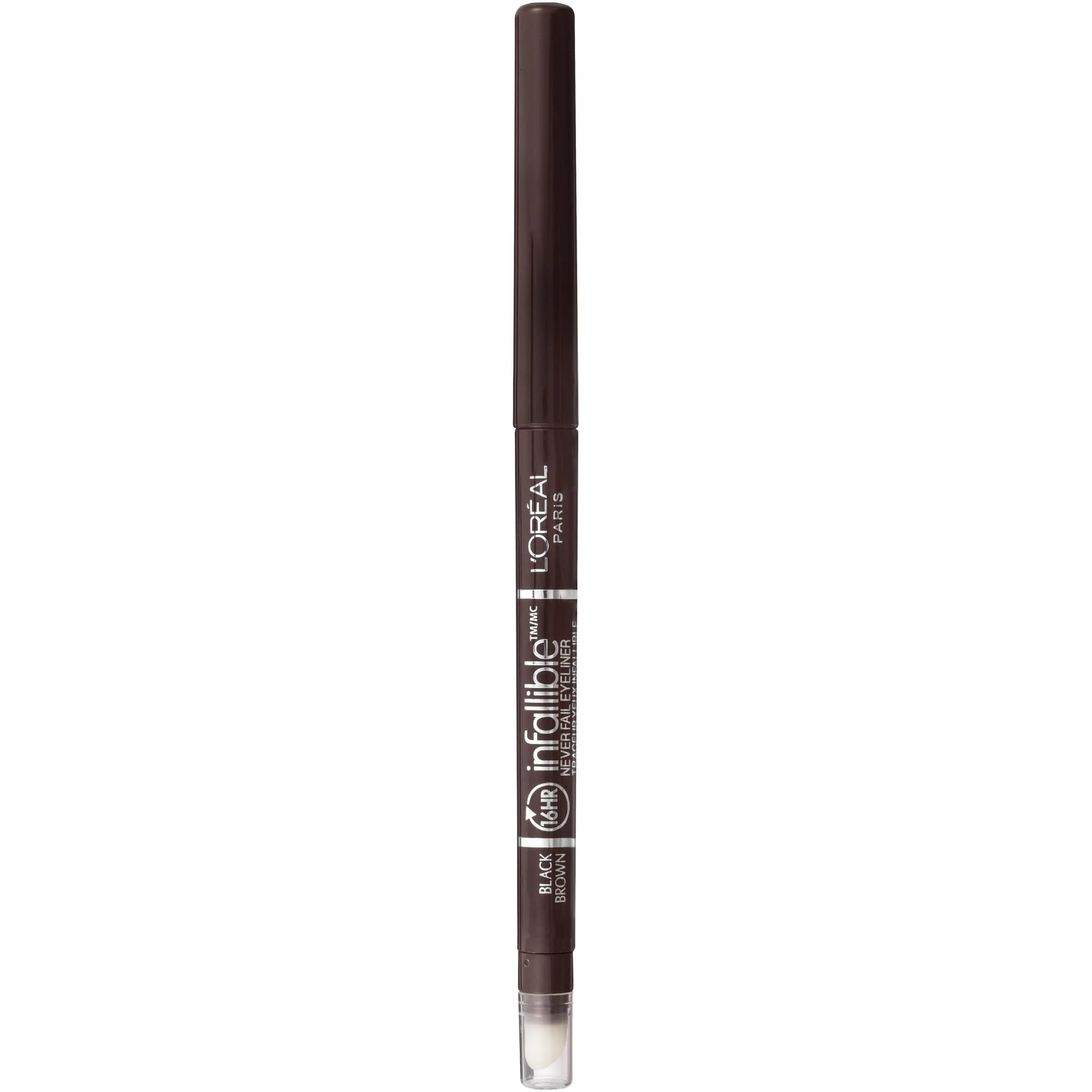 L'Oreal Paris Infallible Never Fail Mechanical Eyeliner Pencil Black Brown 0.008 oz (0.23g) | Smudge-Proof Up to 16 Hours — Black Brown