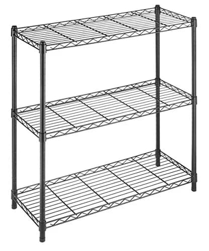 Whitmor 3 Tier Shelving Unit, Metal Shelving, Adjustable Wire Shelving | Heavy Duty Storage for Home & Garage thumbnail 1