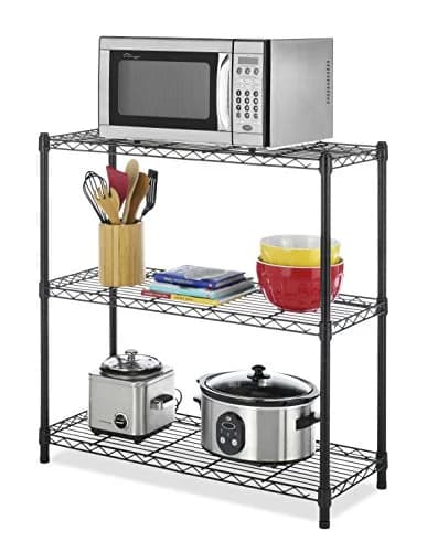 Whitmor 3 Tier Shelving Unit, Metal Shelving, Adjustable Wire Shelving | Heavy Duty Storage for Home & Garage thumbnail 4