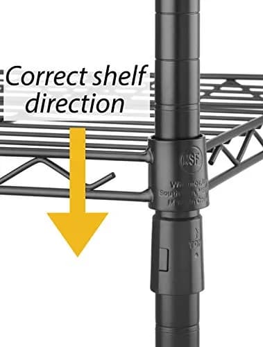 Whitmor 3 Tier Shelving Unit, Metal Shelving, Adjustable Wire Shelving | Heavy Duty Storage for Home & Garage thumbnail 5
