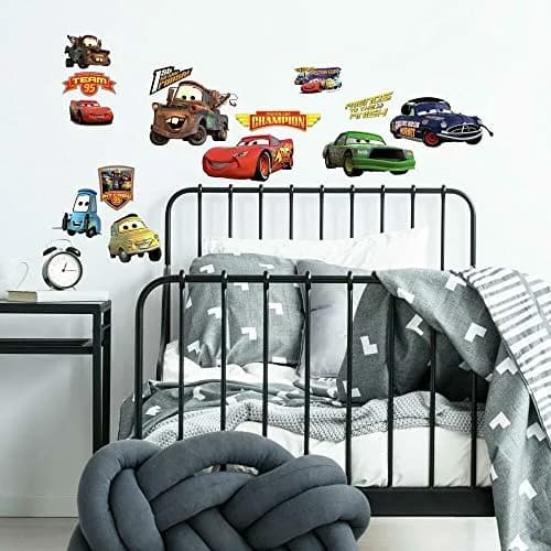 RoomMates Disney Pixar Cars Piston Cup Champs Peel & Stick Wall Decals 19 Piece | Repositionable Vinyl for Kids & Teens thumbnail 2