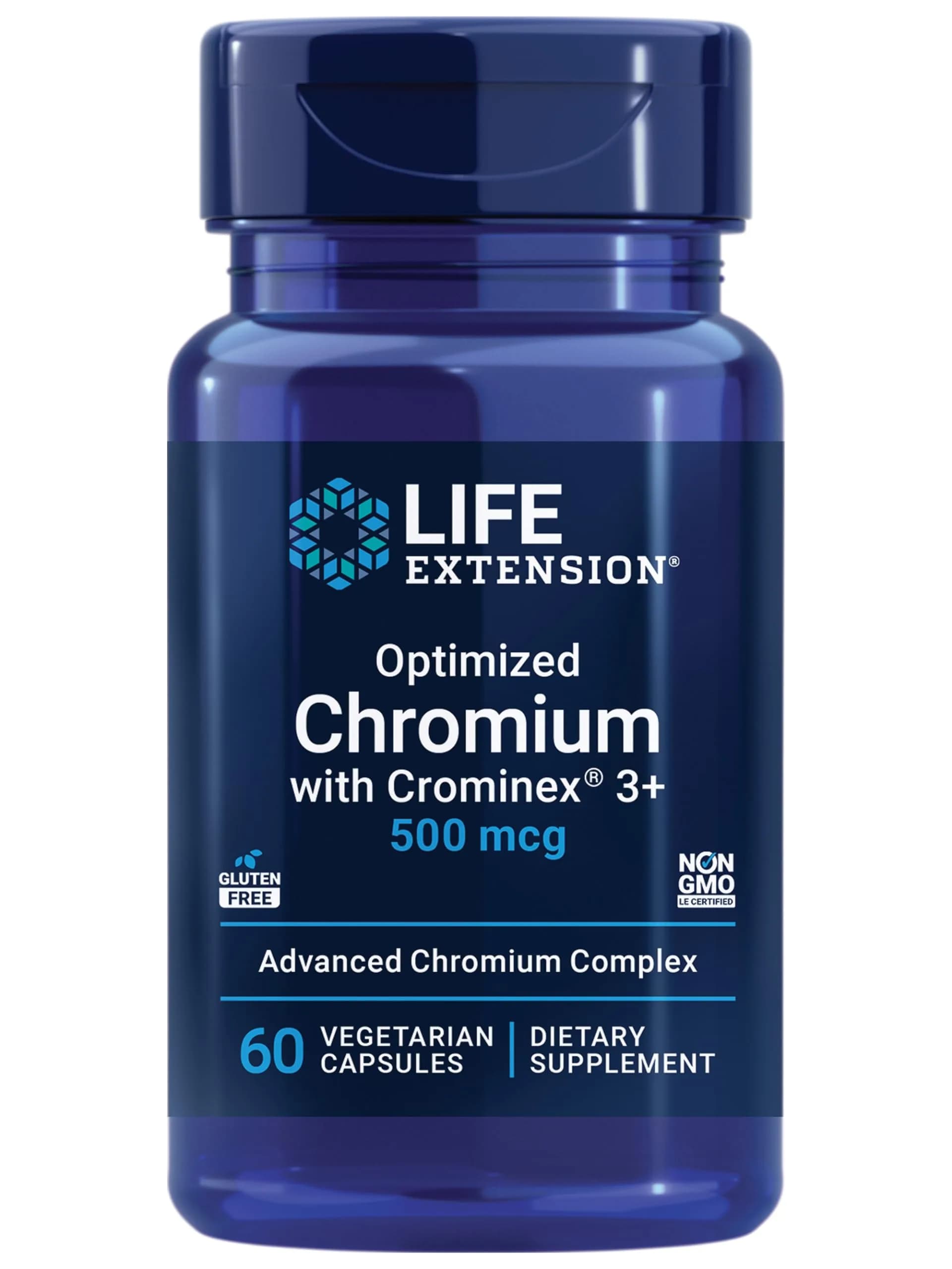 Life Extension Optimized Chromium with Crominex 3+, 500 mcg | Supports Healthy Metabolism & Weight Management - main product image
