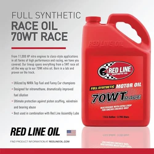 Red Line 10705 70WT Nitro Drag Race Oil Synthetic Gallon | High-Performance Racing Oil thumbnail 3