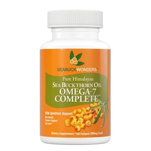 SEABUCKWONDERS Organic Sea Buckthorn Oil Omega-7 Complete, 120 Softgels | Supports Skin & Immunity thumbnail 1