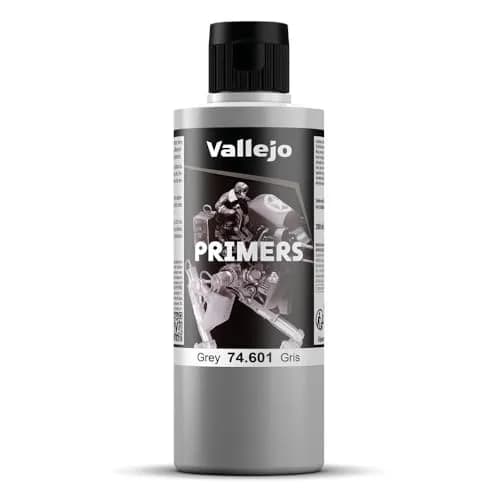 Vallejo Grey Acrylic Surface Primer 200ml (6.76 Fl Oz) | Matte Finish, Fast Drying, Airbrush Ready thumbnail 1