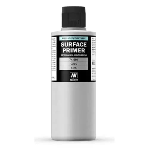 Vallejo Grey Acrylic Surface Primer 200ml (6.76 Fl Oz) | Matte Finish, Fast Drying, Airbrush Ready thumbnail 2