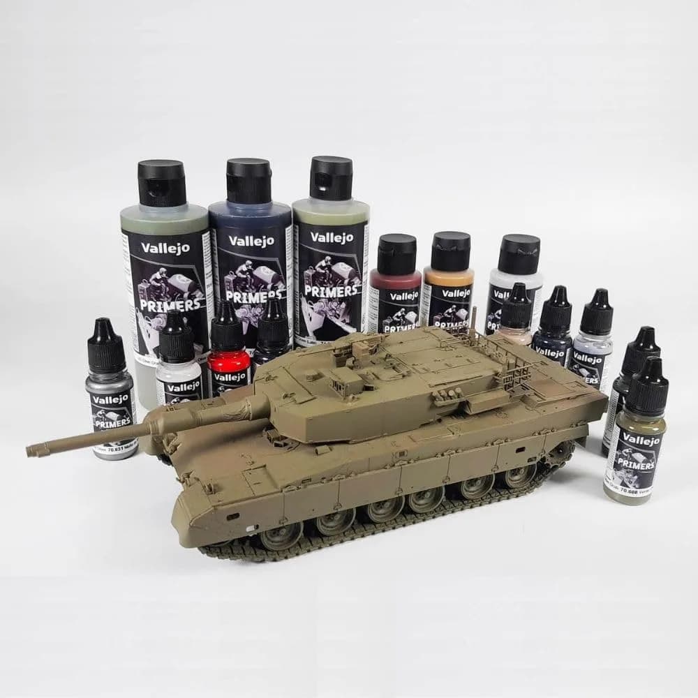Vallejo Grey Acrylic Surface Primer 200ml (6.76 Fl Oz) | Matte Finish, Fast Drying, Airbrush Ready - view 3