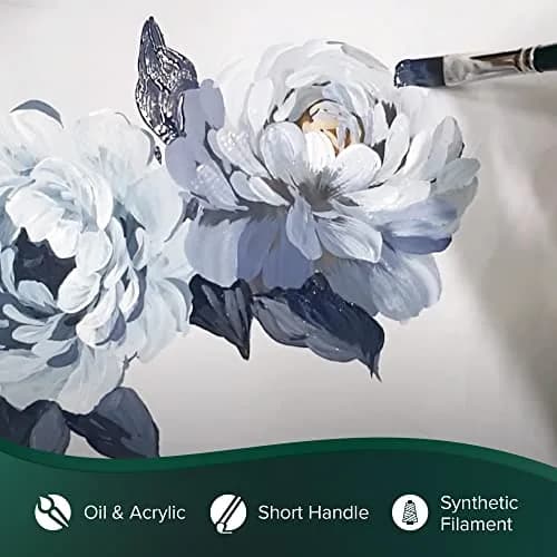 Silver Brush Limited Ruby Satin Bright Oil and Acrylic Paintbrush Size 6 | Synthetic, Short Handle, Heavy Body Paint thumbnail 3