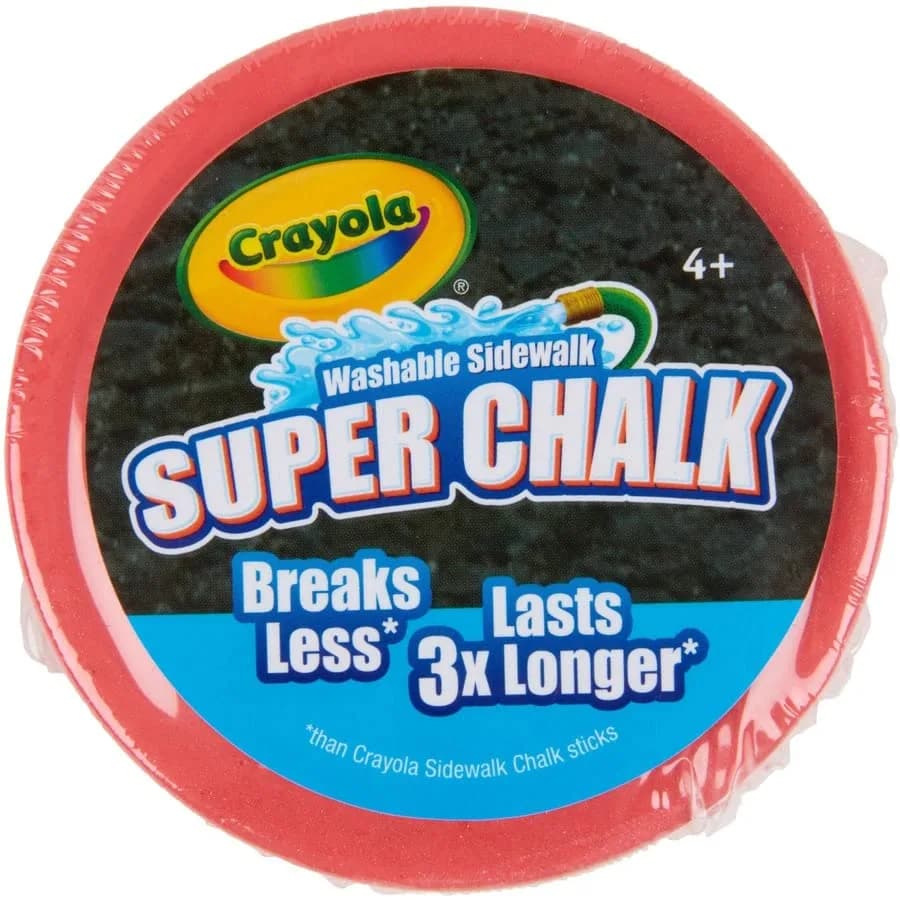 Crayola Outdoor Super Chalk Assorted Colours | 30 Pack | 3 Ways to Colour, Ages 4+ thumbnail 2