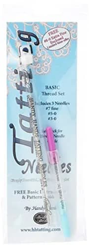 Handy Hands Tatting Needle Set with Threaders - Sizes 3, 5, 7 & 8 | 4 Needles & 2 Threaders thumbnail 1