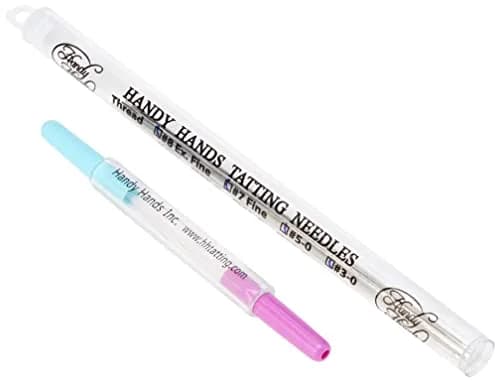 Handy Hands Tatting Needle Set with Threaders - Sizes 3, 5, 7 & 8 | 4 Needles & 2 Threaders thumbnail 2