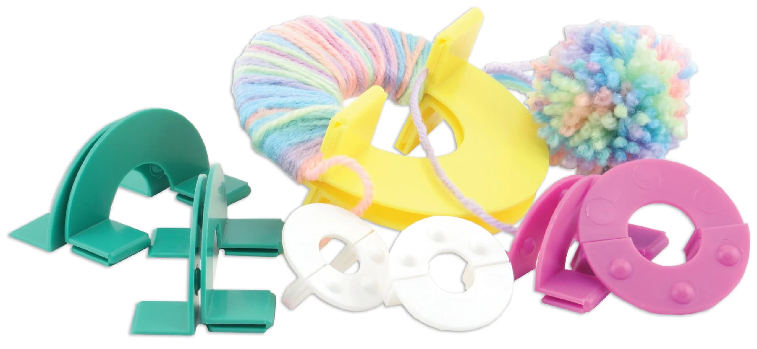 Susan Bates Easy Wrap Pom-Pom Maker Set | 4 Sizes Included - main product image