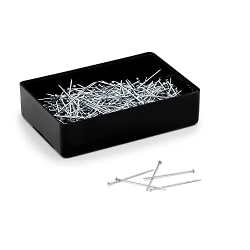Dritz Appliqué Pins 3/4-Inch (19 mm) | Nickel-Plated Steel, 350-Count Pack with Storage Box thumbnail 3