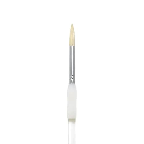 Omnia Soft-Grip Bristle Round Brush Size 3 | Flagged Bristle Artist Brush thumbnail 1
