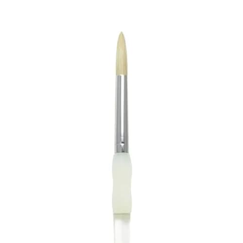 Omnia Soft-Grip Bristle Round Brush Size 3 | Flagged Bristle Artist Brush thumbnail 2