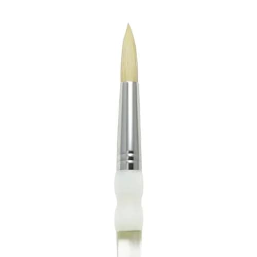 Omnia Soft-Grip Bristle Round Brush Size 3 | Flagged Bristle Artist Brush thumbnail 3