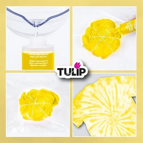 Tulip One-Step Tie-Dye Kit Vibrant Yellow Fabric Dye 118ml (4 fl oz) | Easy-Squeeze Bottle for All-Natural Fibers thumbnail 2