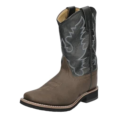 Smoky Mountain Boots Kids Monterey Boot, Brown/Black, 2.5 Little Kid | Western Style with Faux Leather Upper thumbnail 1