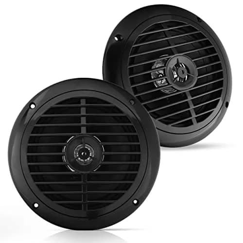 Pyle 6.5 Inch Dual Marine Speakers Waterproof Weather Resistant 120W Black thumbnail 1