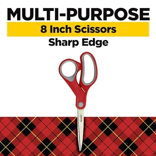 Scotch Multi-Purpose Stainless Steel Scissors, 8" (20 cm) - 2 Pairs | All-Purpose Craft & Office Cutting thumbnail 3