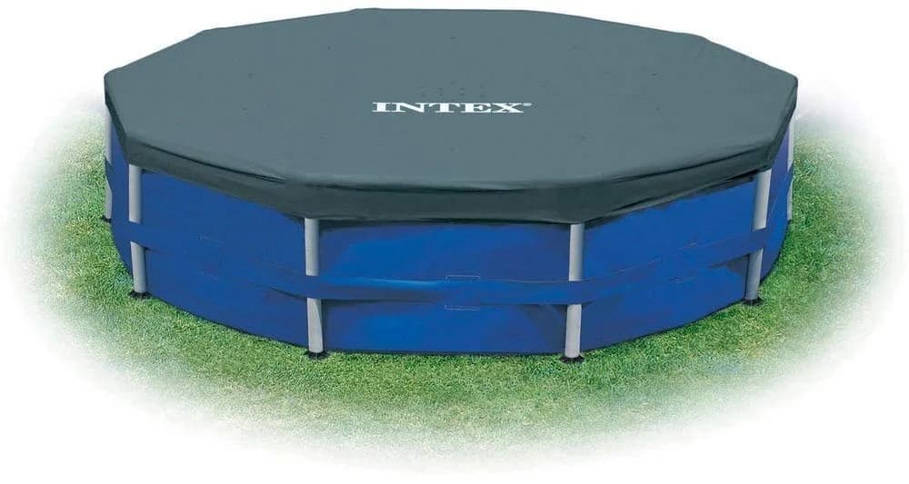 Intex 12ft Round Metal Frame Pool Cover | 3.37 kg (7 lb) | Protects from Debris & Weather - view 4