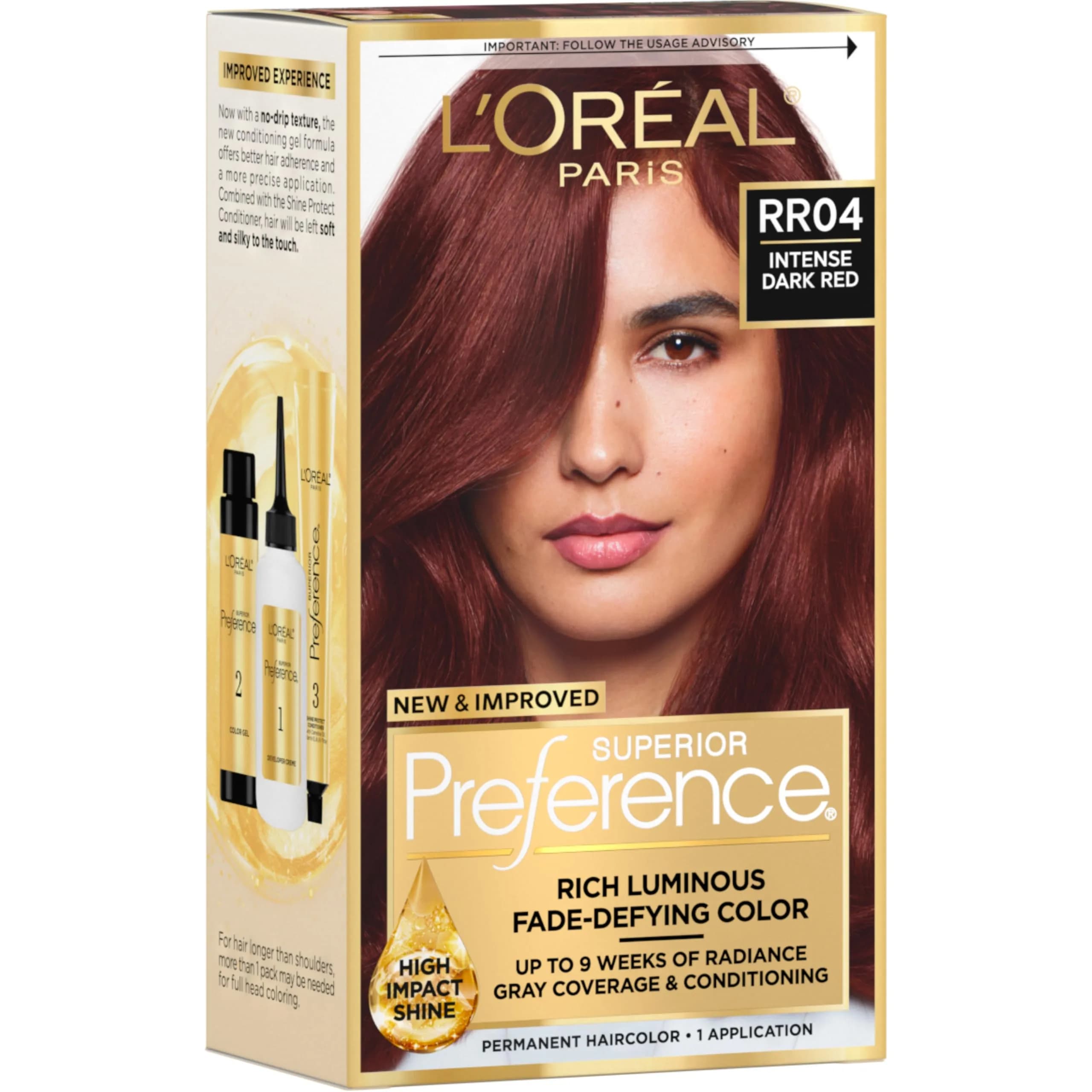 L'Oreal Paris Superior Preference RR04 Intense Dark Red Permanent Hair Color - main product image