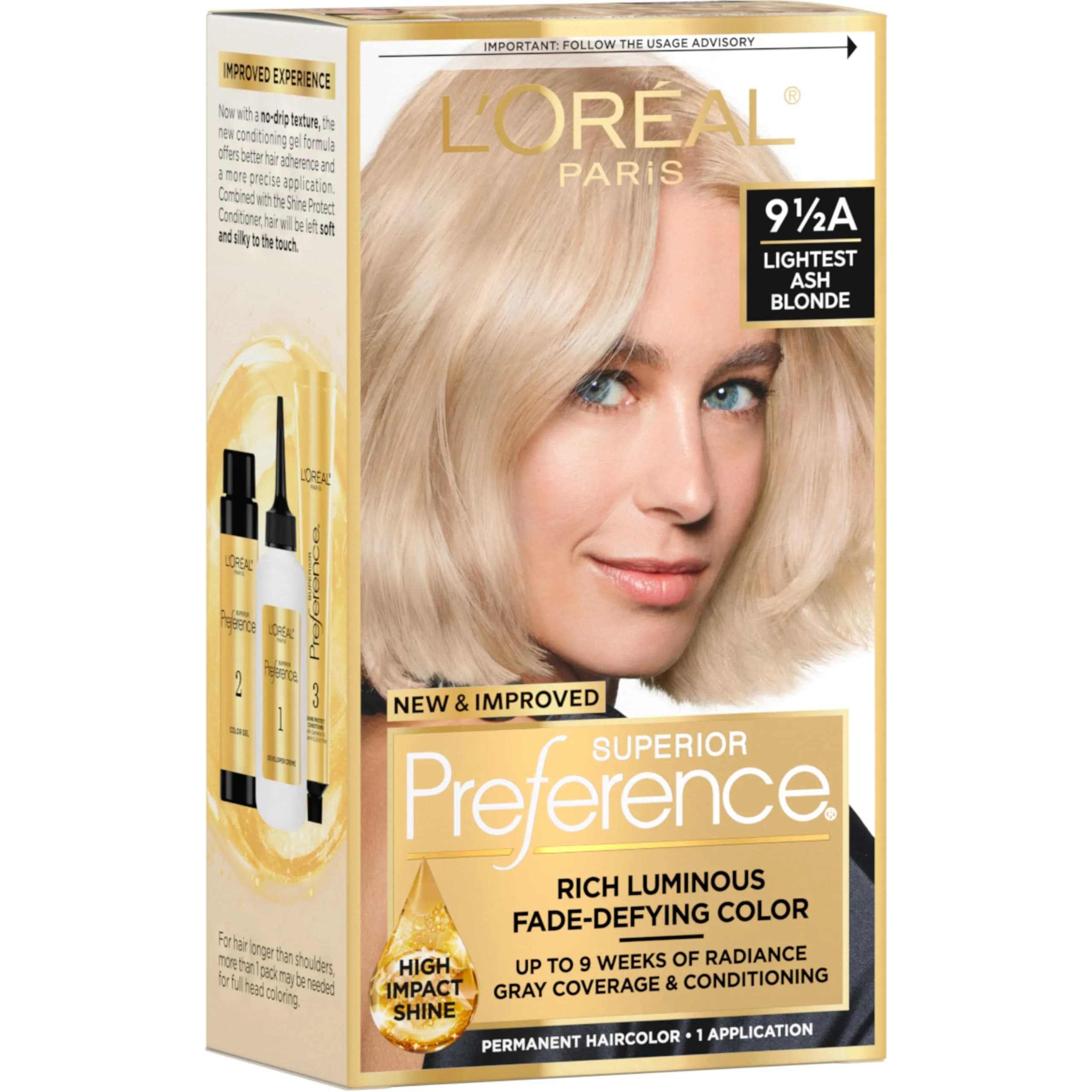 L'Oreal Paris Superior Preference 9.5A Lightest Ash Blonde Permanent Hair Color - main product image